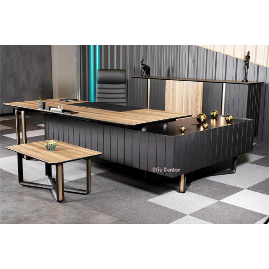 Efor Ofis ve Büro Makam Takımı 240 cm Masalı 240 cm dolaplı